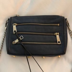 Rebecca Minkoff mini 5 zip Leather Crossbody bag